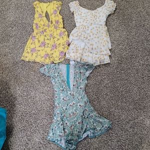 Lot of 3 sexy summer rompers
